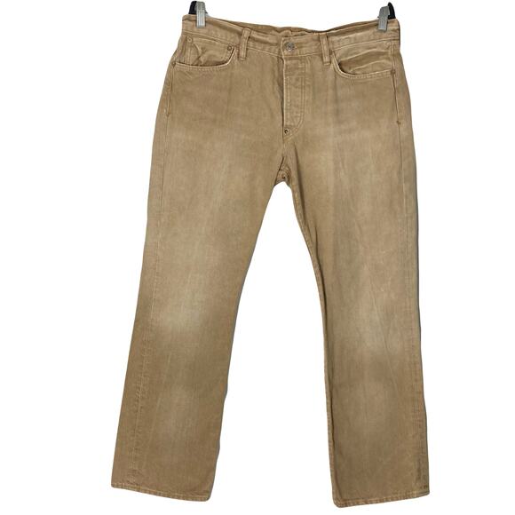 Nwot POLO RALPH LAUREN Jeans 33X30 Boot-Cut,Tan, Button-Fly,Pockets,Cotton - Picture 1 of 16